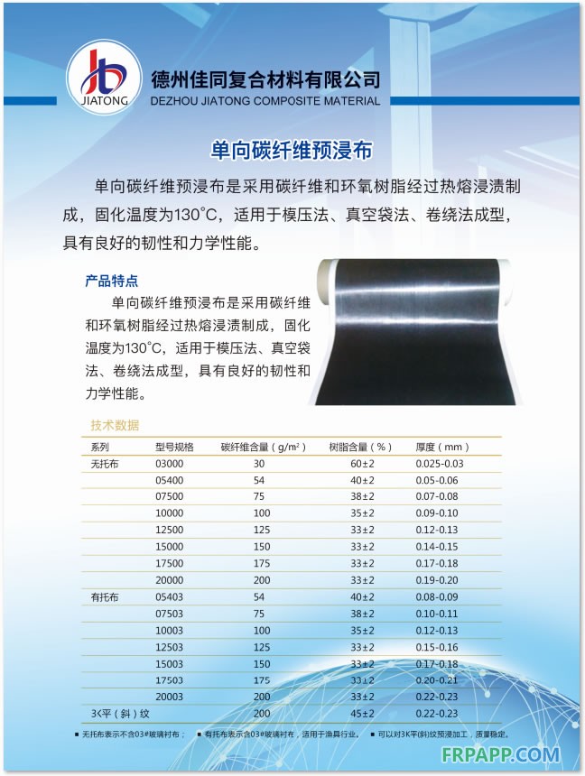 單向碳纖維預浸布